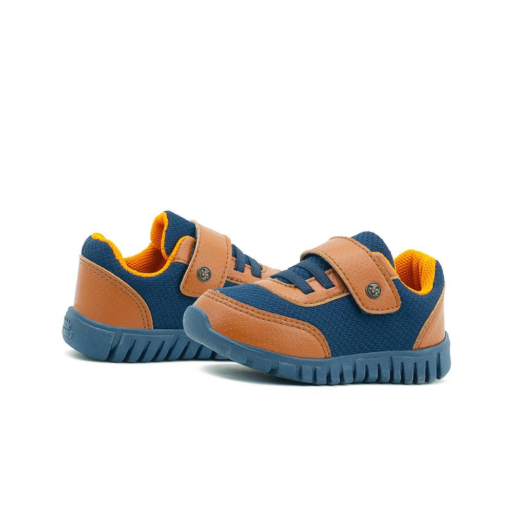 Foto 4 pulgar | Tenis Bubble Gummers  Para Niños Oscar Velcro Camel/marino Beige