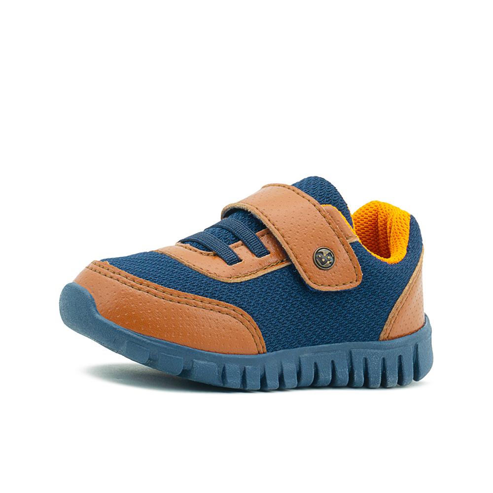 Foto 5 pulgar | Tenis Bubble Gummers  Para Niños Oscar Velcro Camel/marino Beige