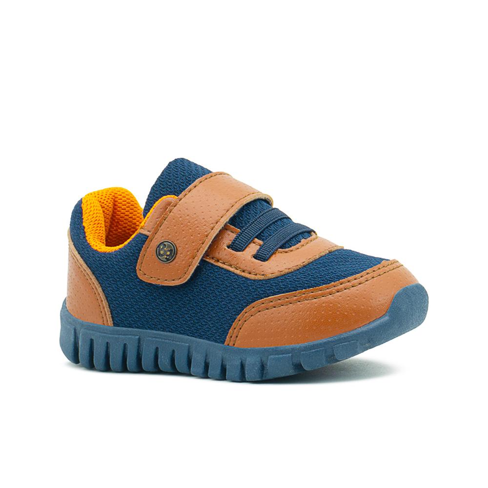Foto 6 pulgar | Tenis Bubble Gummers  Para Niños Oscar Velcro Camel/marino Beige