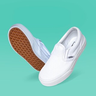 Foto 7 | Tenis Vans Classic Slip On Y - 0zbuens - Blanco - Niños Blanco