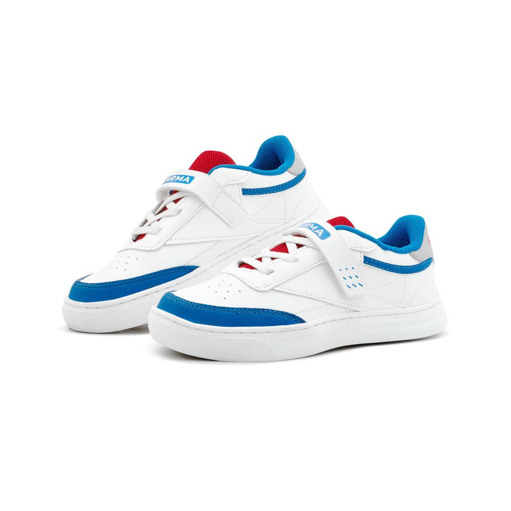 Tenis Sneakers Pirma Para Niño Urbano Cómodo Blanco/azul Rey Blanco