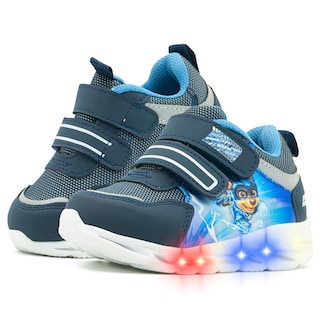 Foto 1 | Tenis Paw Patrol Para Niño Luz Led Textil Marino 12-17 Azul Marino