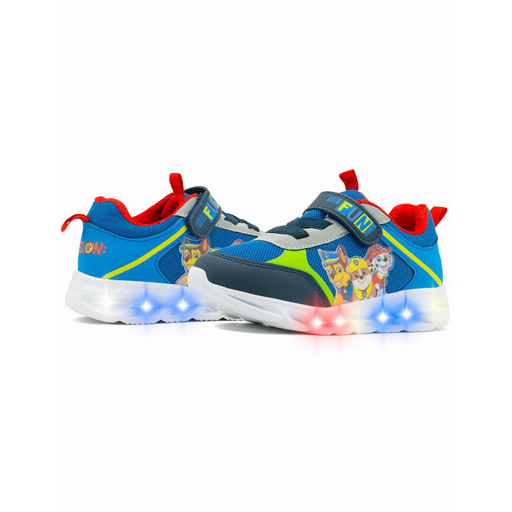 Foto 3 pulgar | Tenis Luces Tropicana Azul Niño Paw Patrol Antiderrapante Azul