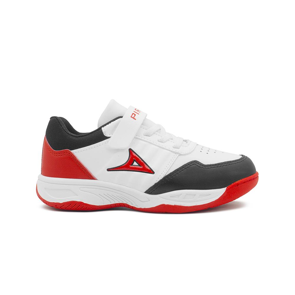 Tenis Pirma Sneakers Novak Para Niño Transpirables Blanco/rojo Blanco
