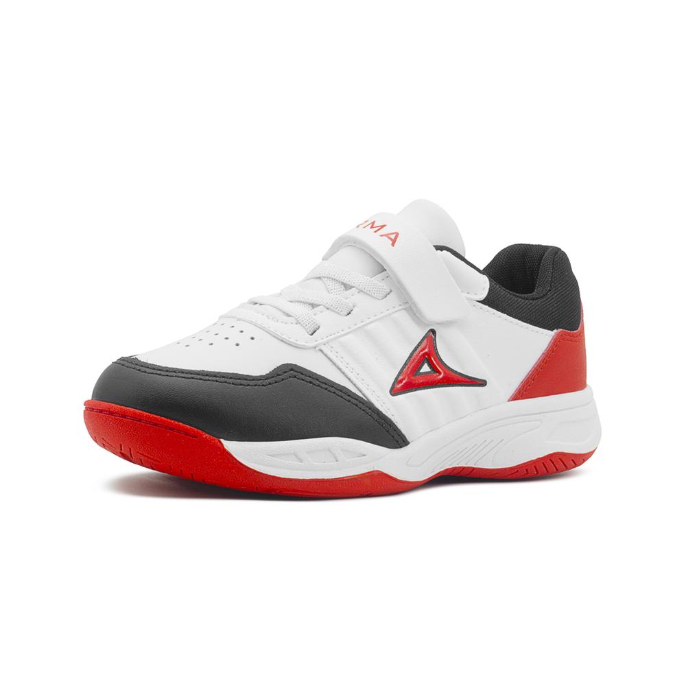 Foto 5 pulgar | Tenis Pirma Sneakers Novak Para Niño Transpirables Blanco/rojo Blanco
