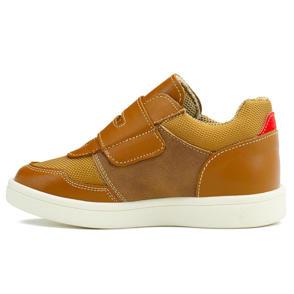 Foto 6 pulgar | Tenis Para Niño Casual De Piel Ajustable Con Antideslizante Beige