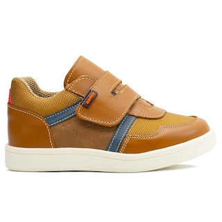 Foto 6 | Tenis Para Niño Casual De Piel Ajustable Con Antideslizante Beige