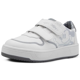 Foto 3 | Tenis Escolar Blanco Para Niño Mickey Mouse Doble Velcro Blanco