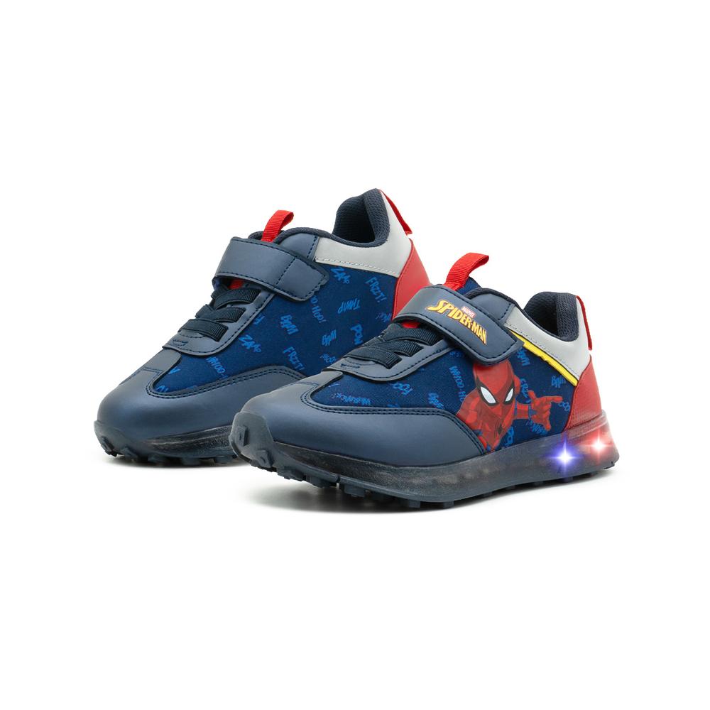 Tenis Tropicana Para Niño Luces Spider-man Color Marino Azul Marino