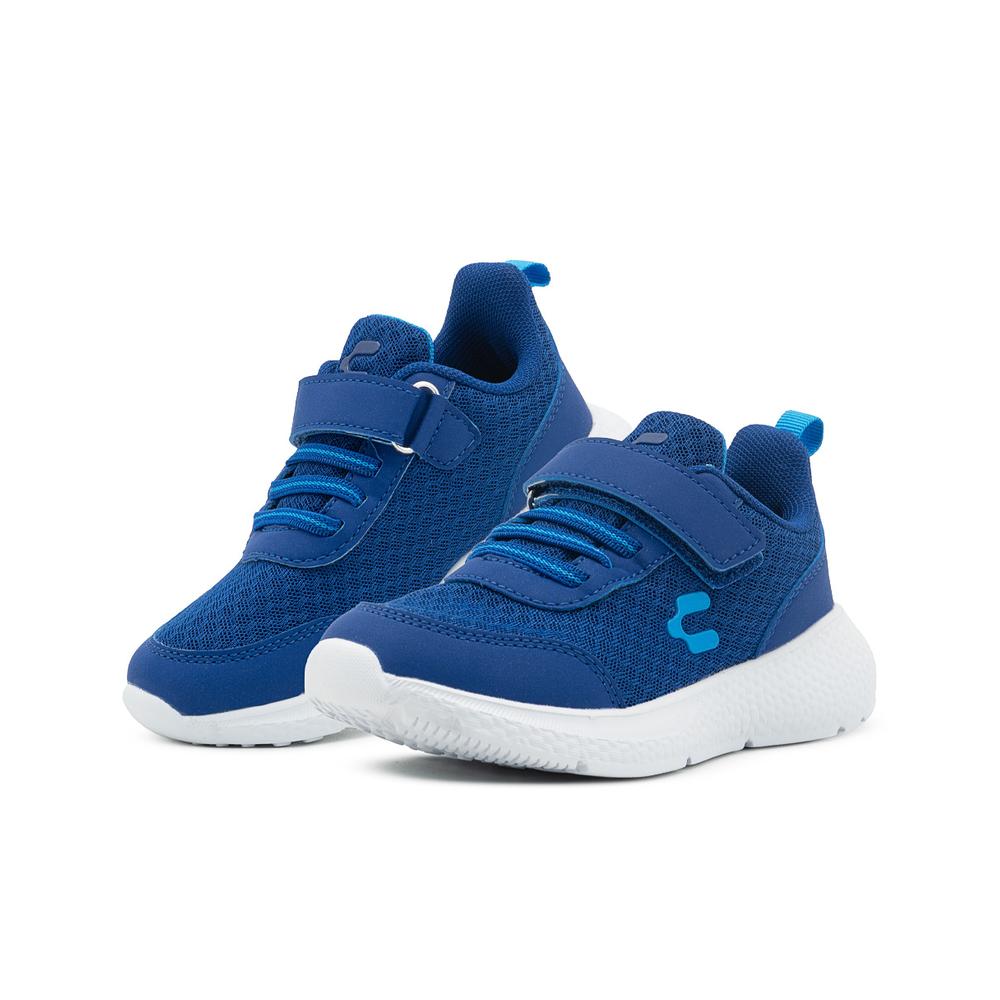 Tenis Charly Niño Velcro Antiderrapante Running 15-21.5 Azul Marino