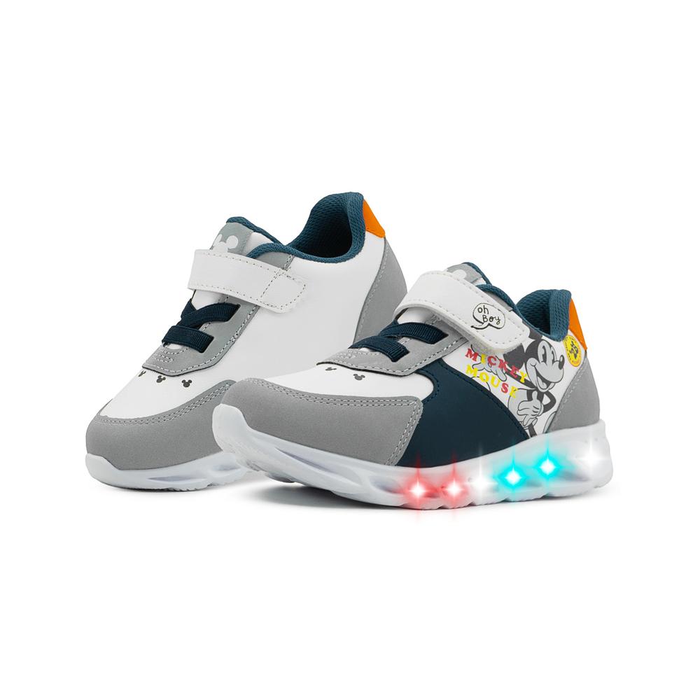 Foto 1 | Tenis Luces Tropicana Niño Mickey Mouse Antiderrapante 12-17 Blanco