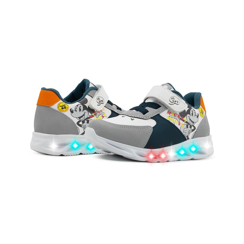 Foto 2 | Tenis Luces Tropicana Niño Mickey Mouse Antiderrapante 12-17 Blanco