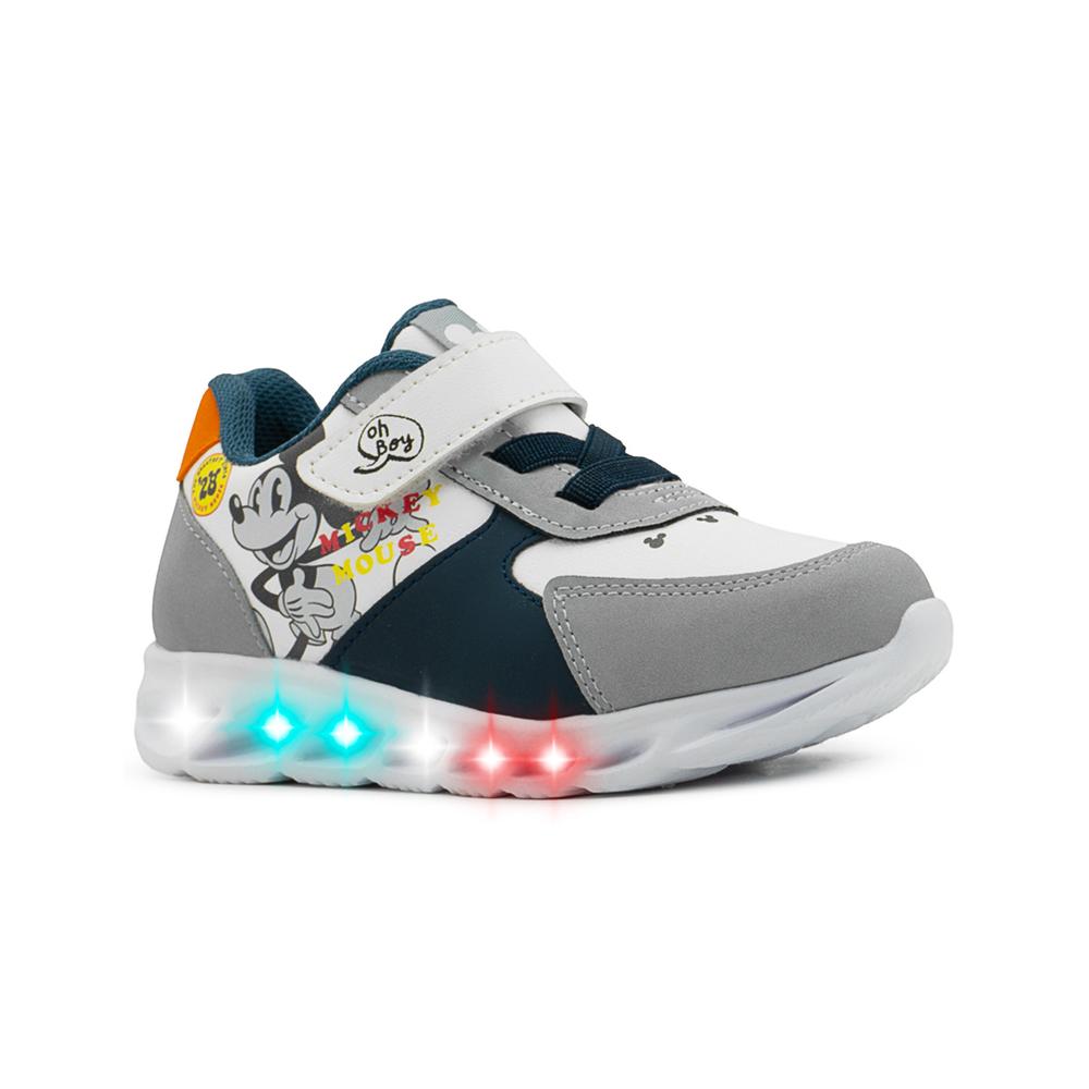 Foto 4 | Tenis Luces Tropicana Niño Mickey Mouse Antiderrapante 12-17 Blanco
