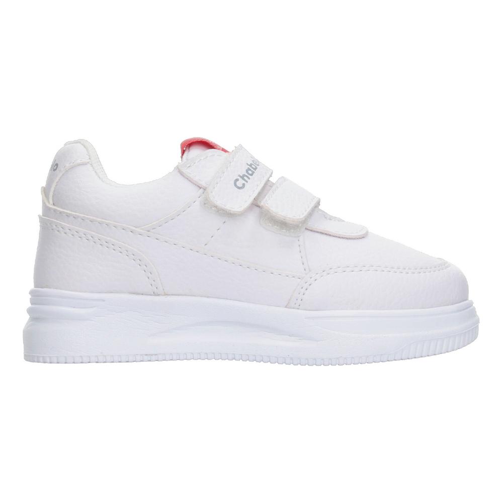 Foto 2 pulgar | Tenis Escolar Chabelo Blanco Doble Velcro Para Niño T15-18 Blanco