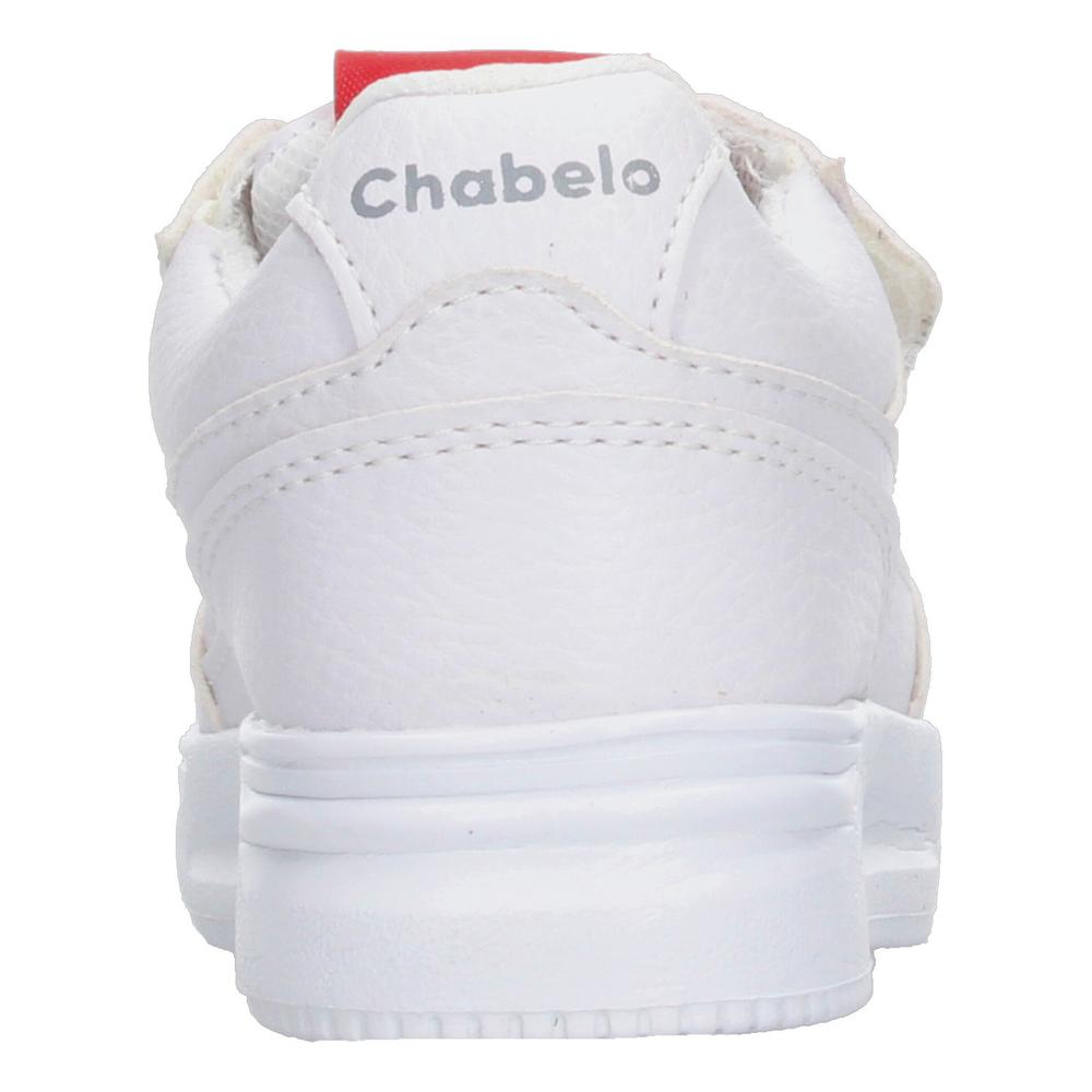 Foto 8 pulgar | Tenis Escolar Chabelo Blanco Doble Velcro Para Niño T15-18 Blanco