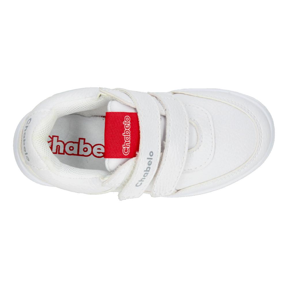 Foto 8 | Tenis Escolar Chabelo Blanco Doble Velcro Para Niño T15-18 Blanco
