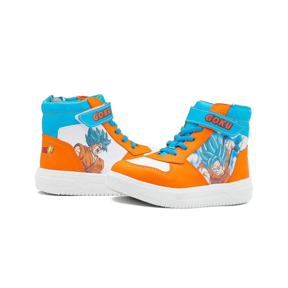 Foto 3 pulgar | Tenis Bota Dragón Ball Super Goku Blue Para Niño 15-21 Naranja