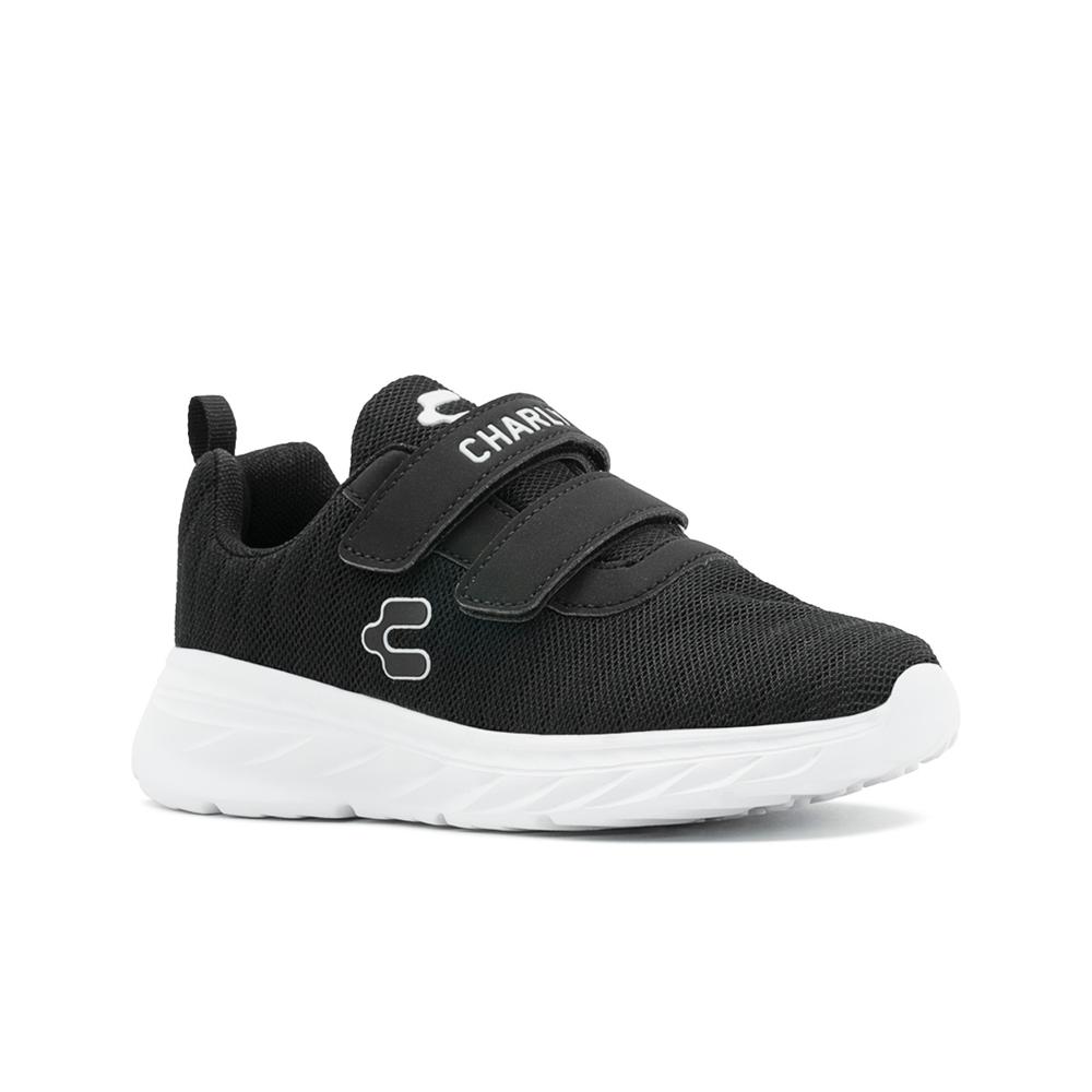Foto 5 pulgar | Tenis Charly Para Niño Doble Velcro Deportivo Negro/blanco Negro