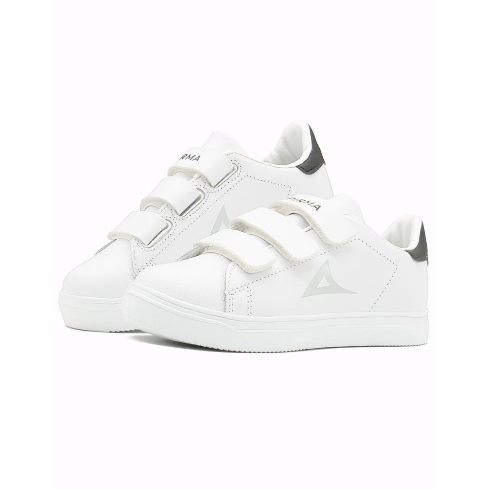 Foto 2 pulgar | Tenis Pirma Urbano Niños Doble Velcro Antiderrapante Casual Blanco