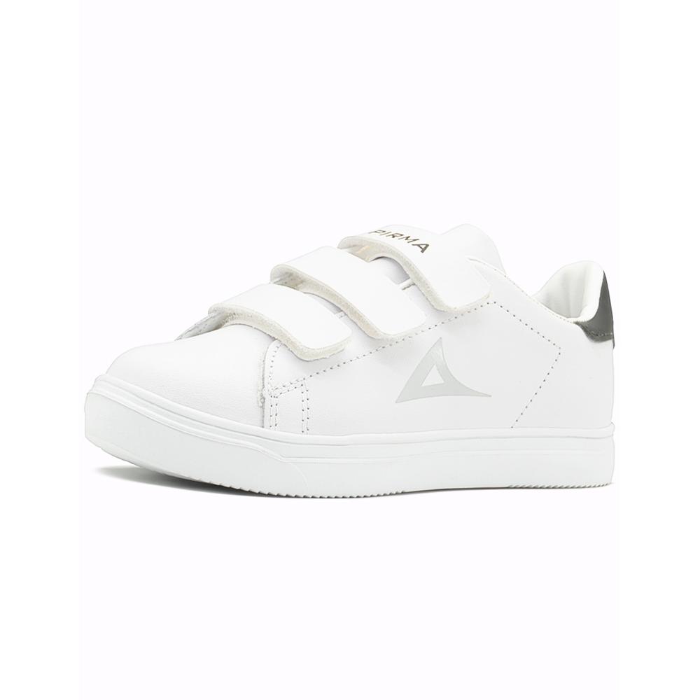 Foto 4 pulgar | Tenis Pirma Urbano Niños Doble Velcro Antiderrapante Casual Blanco