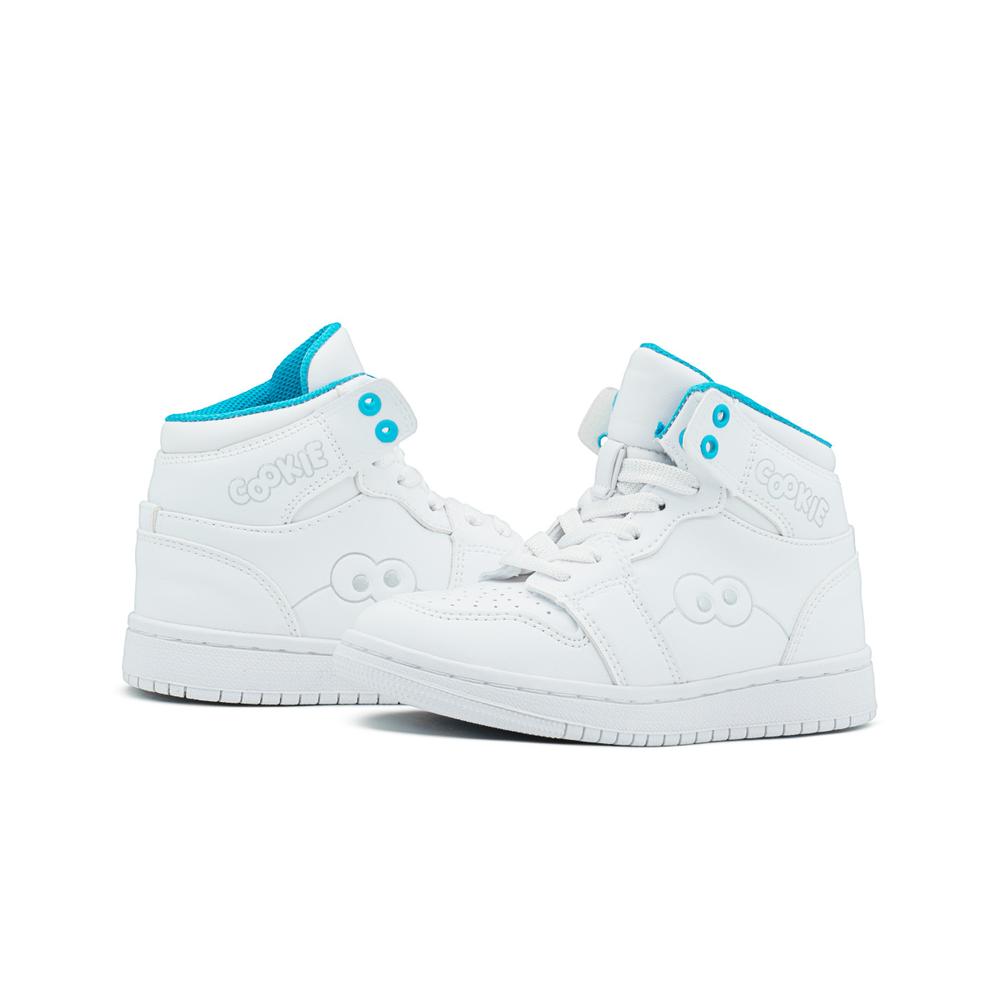 Foto 4 pulgar | Tenis Bota Karsten Para Niño Plaza Sésamo Come Galleta Blanco