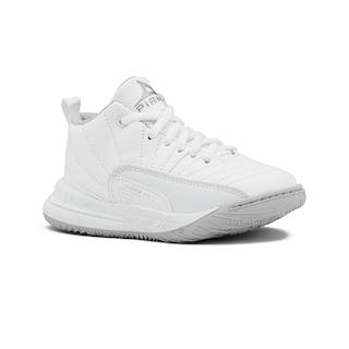 Foto 4 | Tenis Bota Pirma Para Niño Escolar Basquetbol Color Blanco Blanco