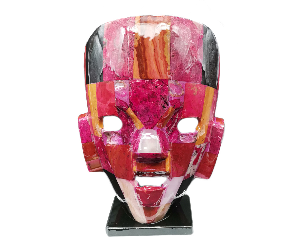 Foto 2 pulgar | Mascara Artesanal de Piedra Pulida, Mask Artesanal, color Rosa 2