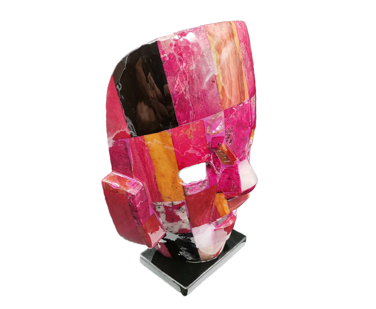 Foto 4 pulgar | Mascara Artesanal de Piedra Pulida, Mask Artesanal, color Rosa 2