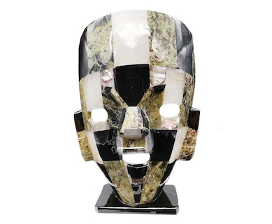 Foto 1 | Máscara Mask Artesanal de Piedra Pulida Diseño Piel de Víbora