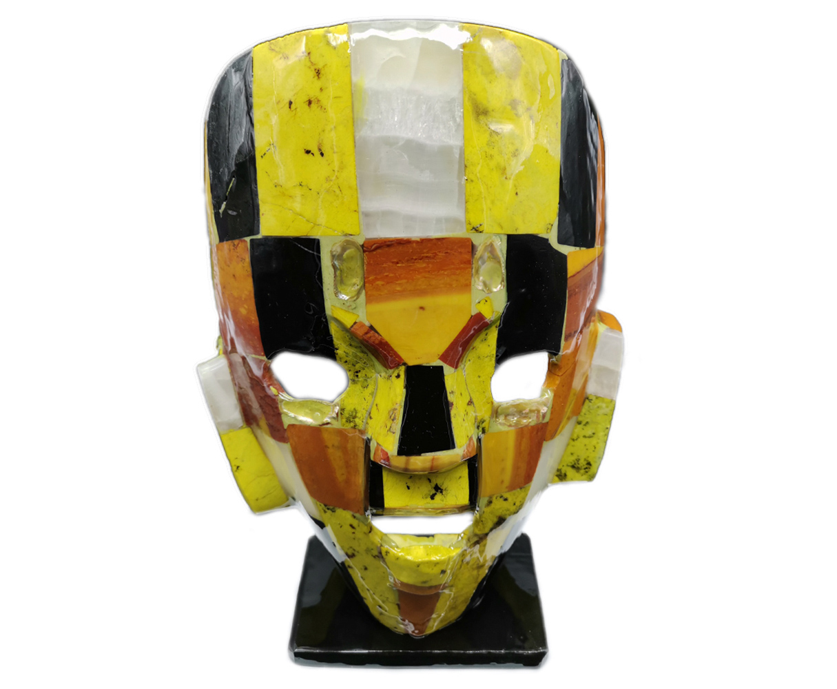 Máscara de Piedra Pulida Mask Artesanal Masama 1 color Amarillo