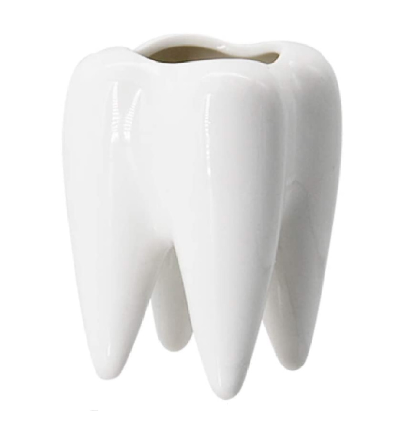 Foto 1 | Maceta de Cerámica HappyWare Forma de Muela color Blanco
