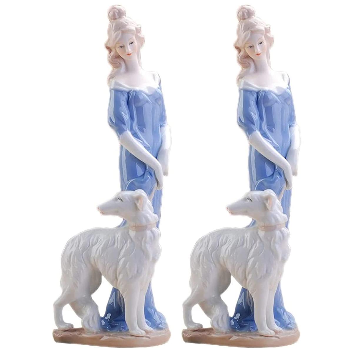 Escultura Ventdepot de Porcelana 2 Piezas