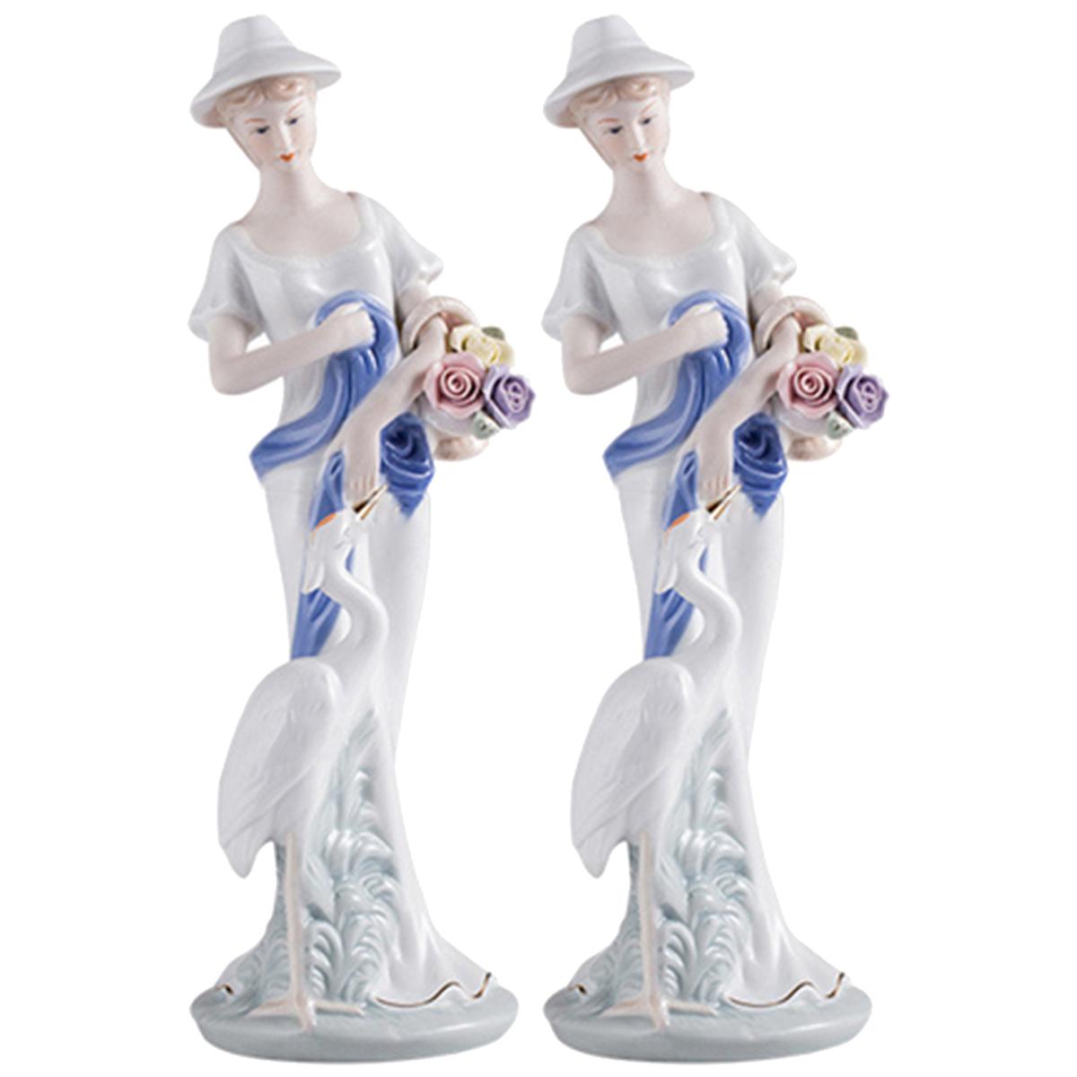Foto 2 pulgar | Figura de Cerámica Decorativa Mujer Ventdepot Mxmzl-002 2 Piezas Multicolor