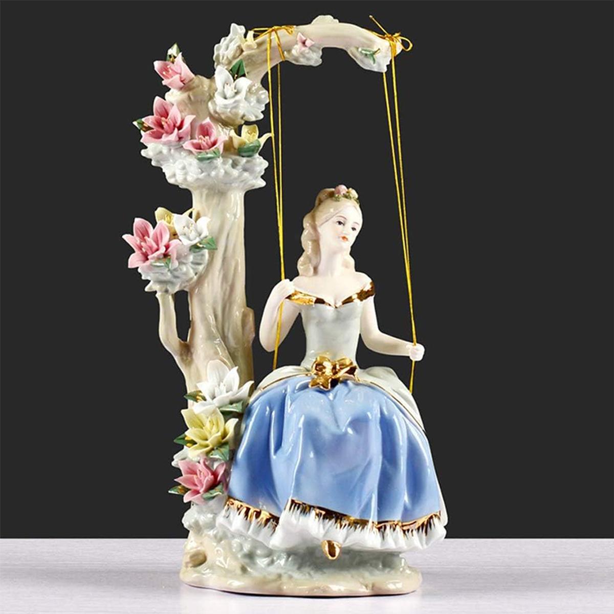 Foto 4 pulgar | Estatuilla Porcelana Mujer Ventdepot Mxmdt-002 2 Piezas Multicolor