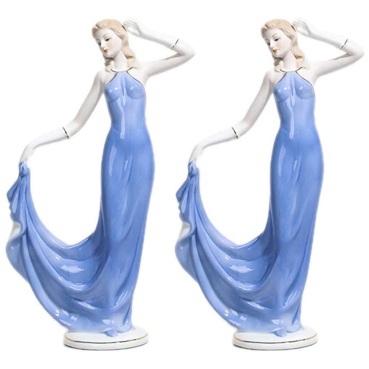 Figura Cerámica Mujer VentDepot Mxmyx-002 2 Piezas Multicolor
