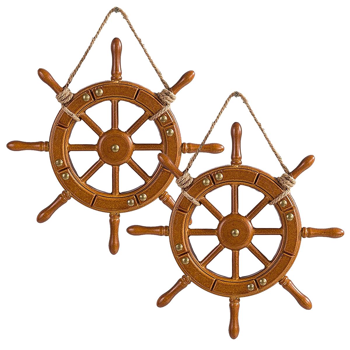 Timón de Madera Retro Yohodepot Mxrdr-002 2 Piezas