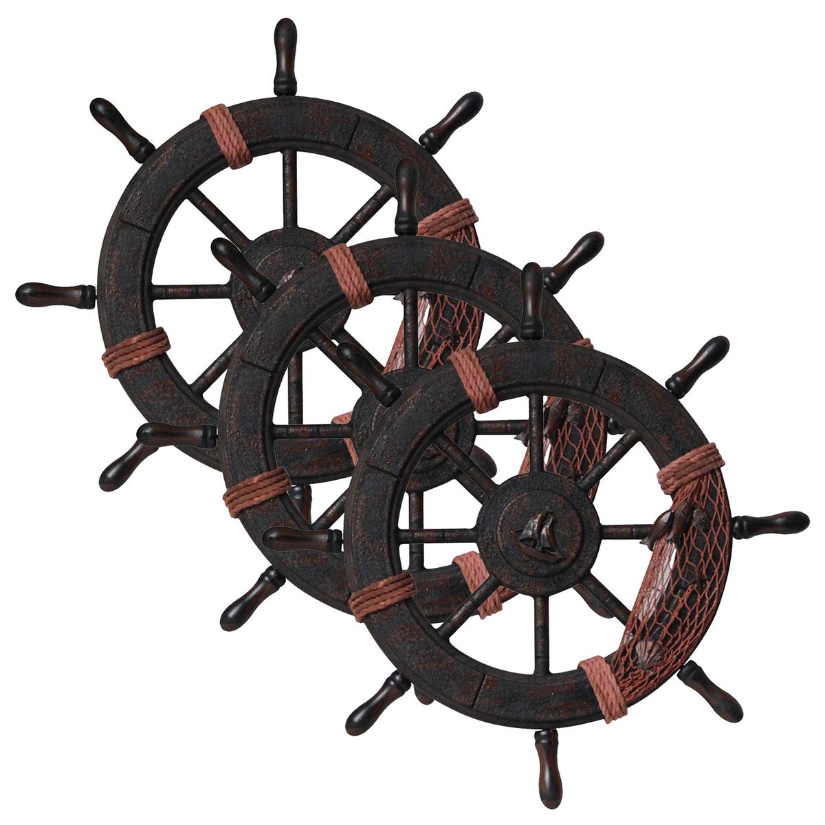 Timón Decorativo para Salas YoHoDepot Mxdda-003 3 Piezas Marrón