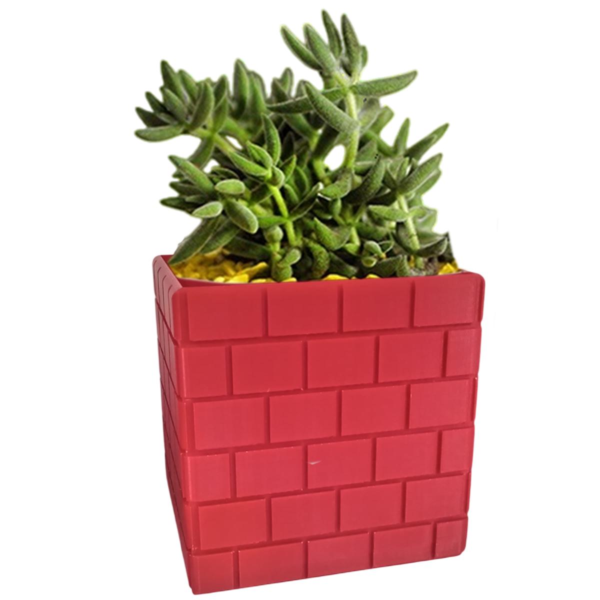 Foto 4 pulgar | Maceta Minimalista 3d Para Cultivo3d Art Mxyfb-003 3  Piezas Rojo