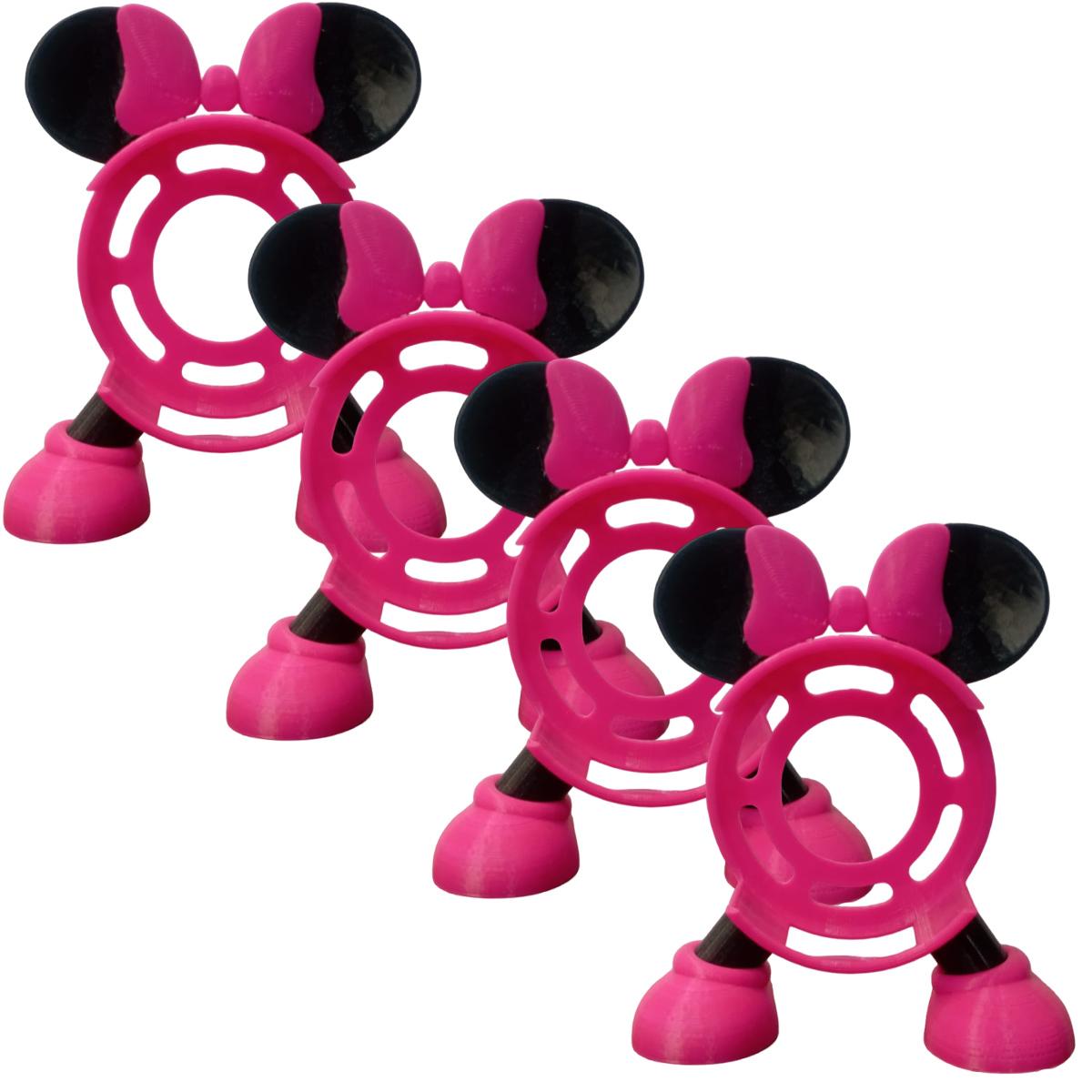 Foto 2 pulgar | Base Alexa Para Casa 3ra Gen3d Art Mxxmn-004 4 Piezas Rosa Y Negro