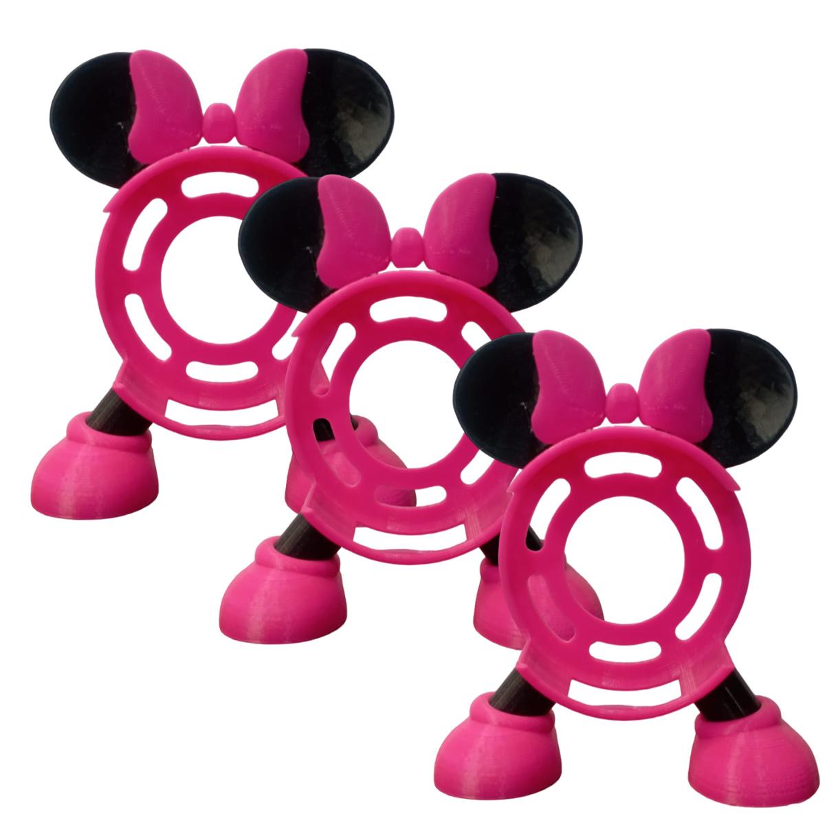 Foto 2 pulgar | Base para Alexa 3ra Gen Compatible 3D Art 3 Piezas Rosa y Negro