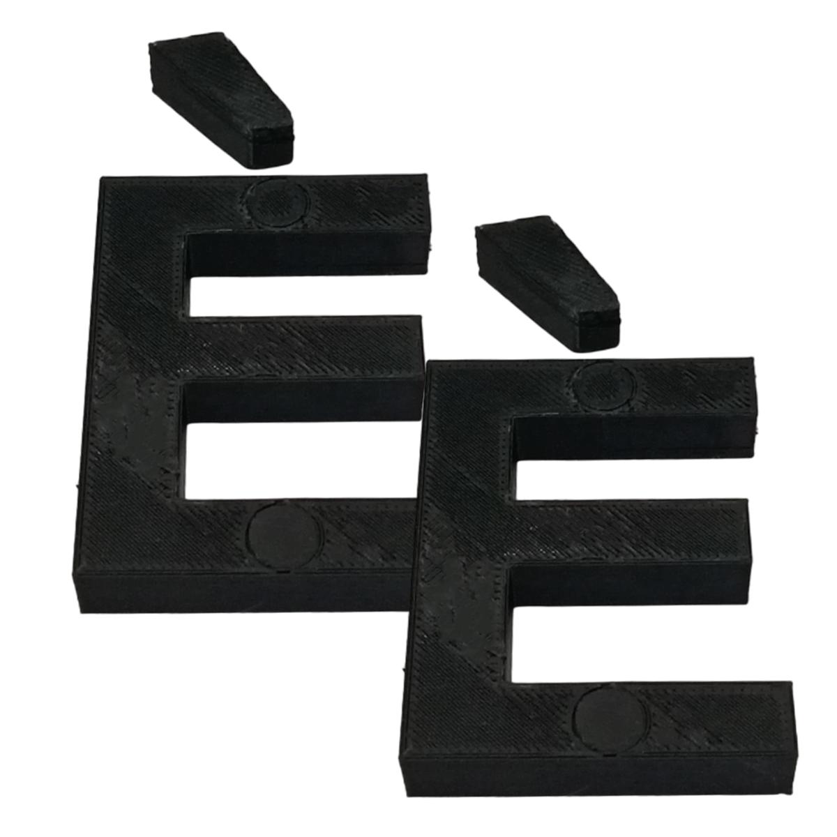 Foto 3 pulgar | Letras E 3D Art Negras 2 Piezas
