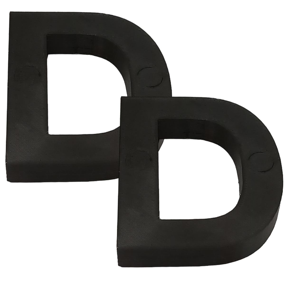 Letras D 3D Art Negras 2 Piezas