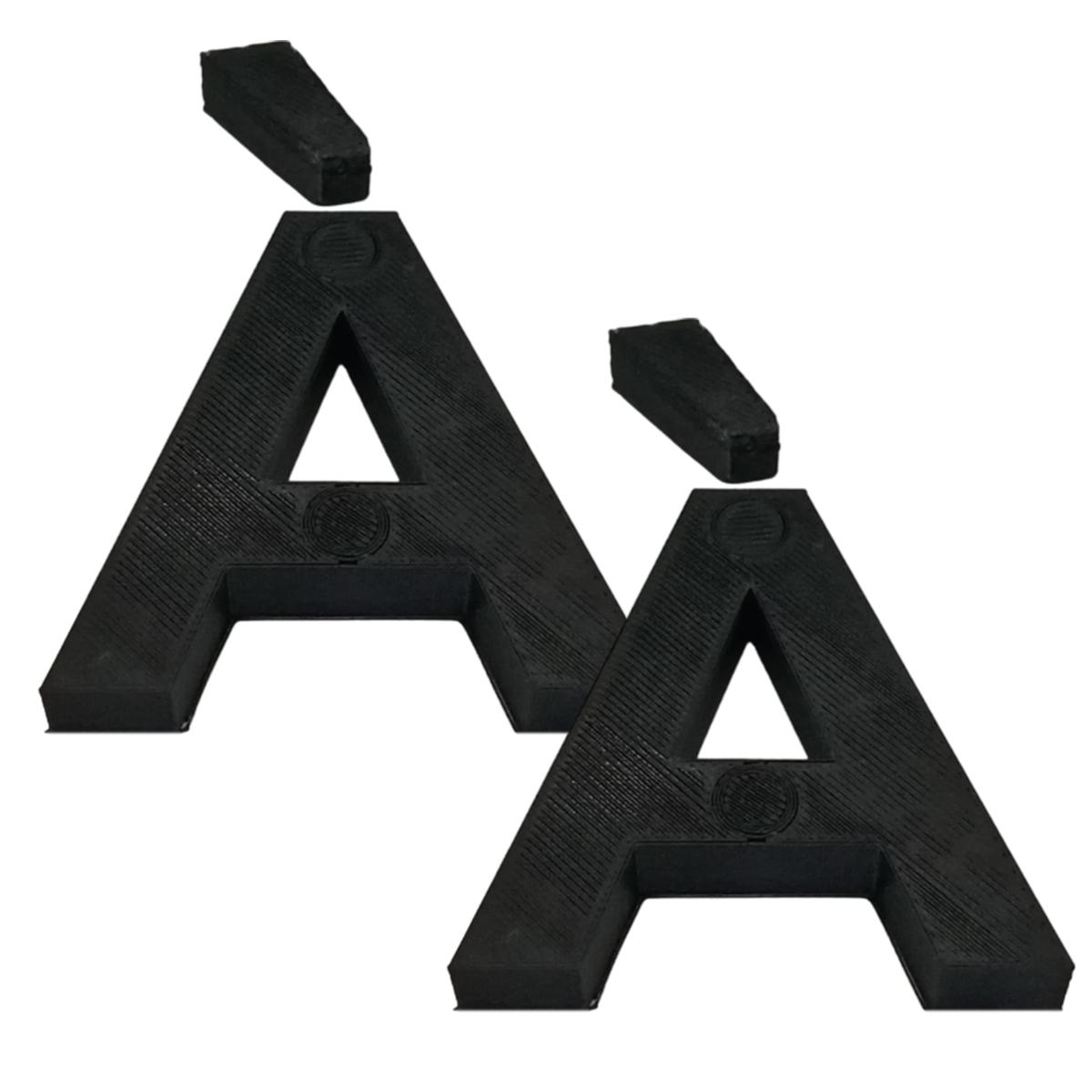 Foto 3 pulgar | Letras 3D Art Mxafb-005 1 Pieza Negro