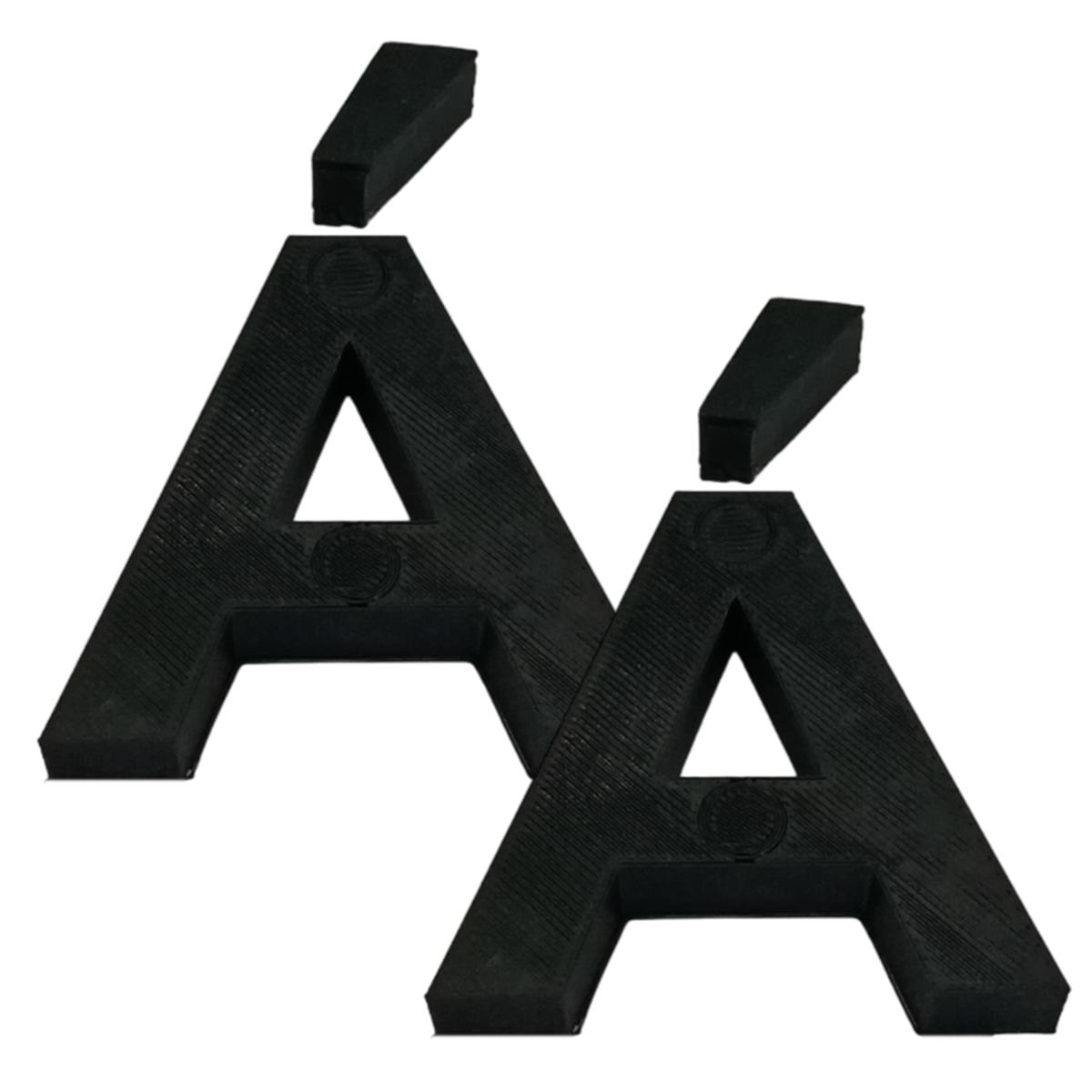 Foto 2 pulgar | Letras 3D Art Mxafb-004 2 Piezas Negro