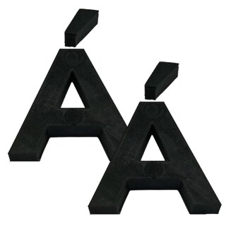 Foto 1 | Letras 3D Art Mxafb-004 2 Piezas Negro