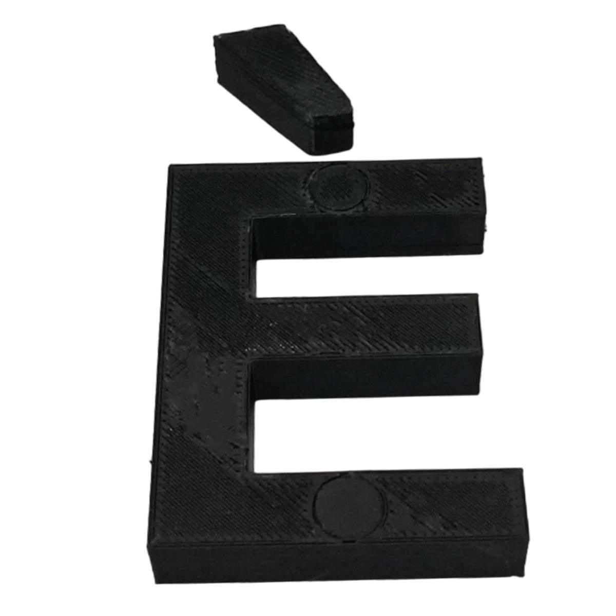 Foto 3 pulgar | Letra E 3D Art Negra