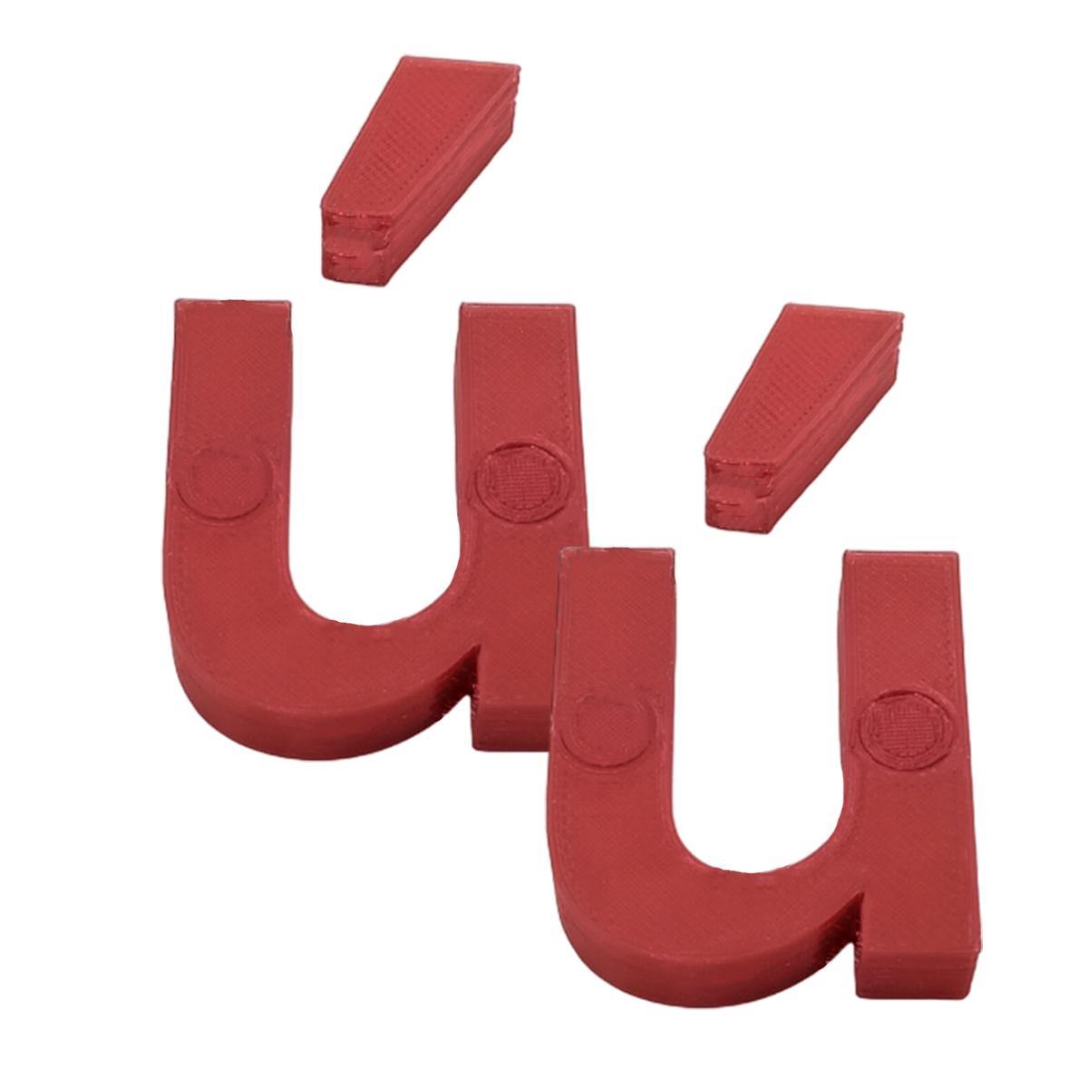 Abecedario 3d Art Mxafd-146 2 Piezas Rojas