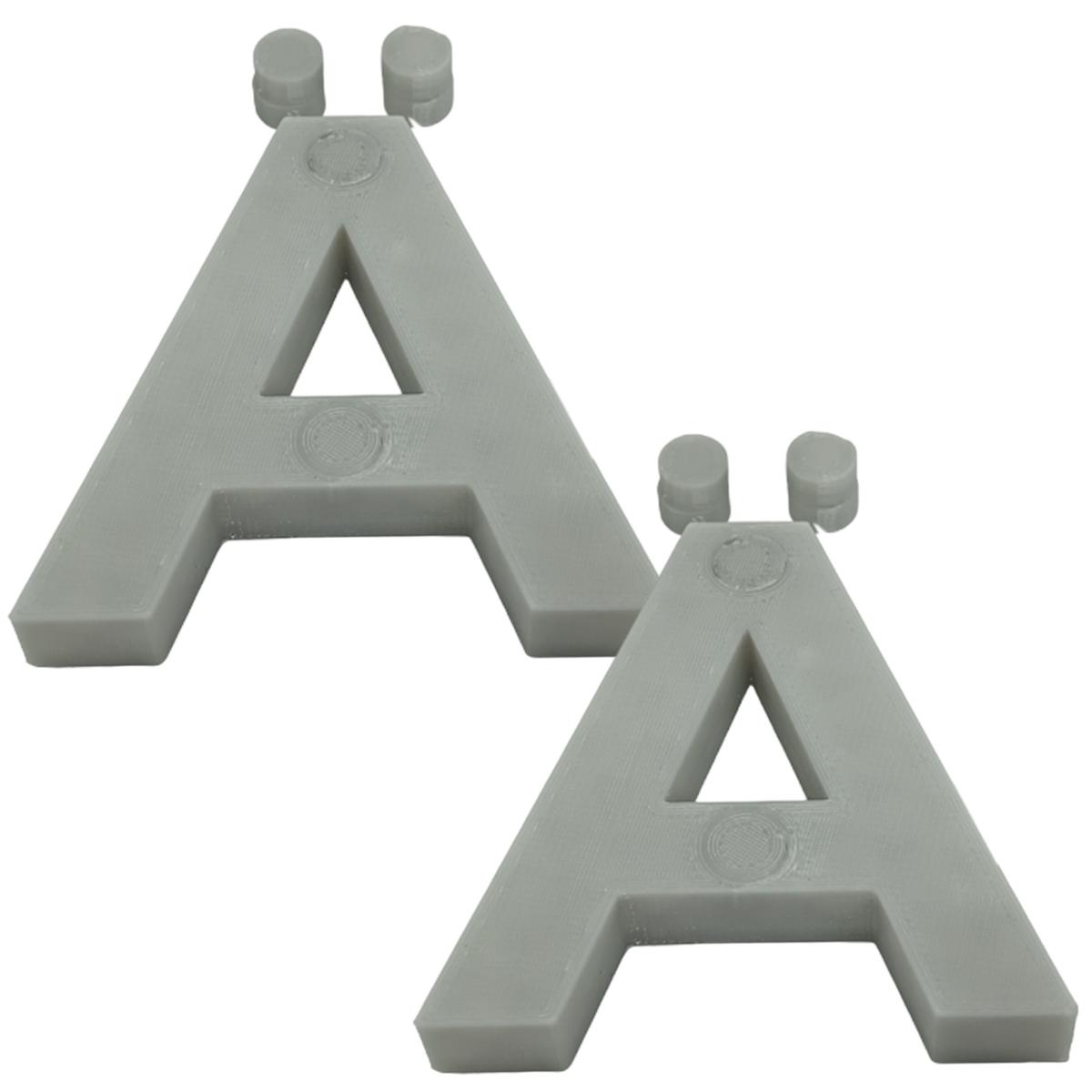 Letra 3d Art Mxafy-008 2 Piezas Grises