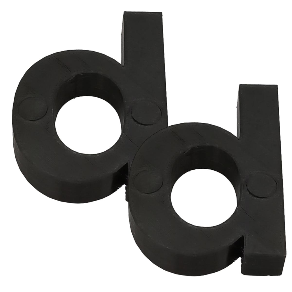 Foto 2 pulgar | Letras D 3D Art Negras 2 Piezas