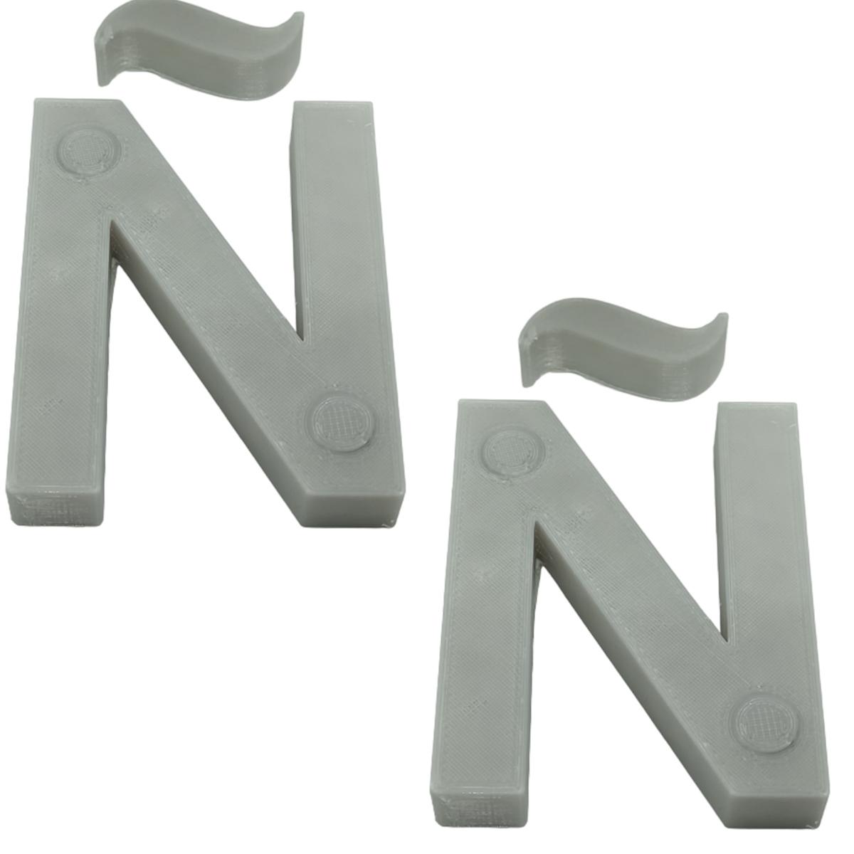 Foto 2 pulgar | Letras 3D Art Mxafy-094 2 Piezas Gray
